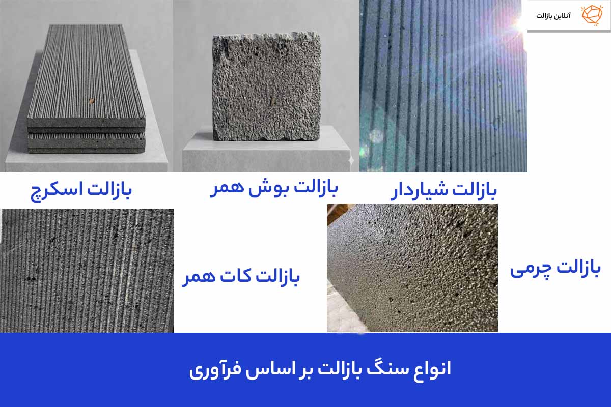 انواع سنگ بازالت بر اساس فرآوری